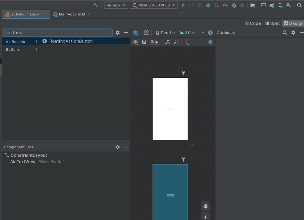 Floating action button Floating action button