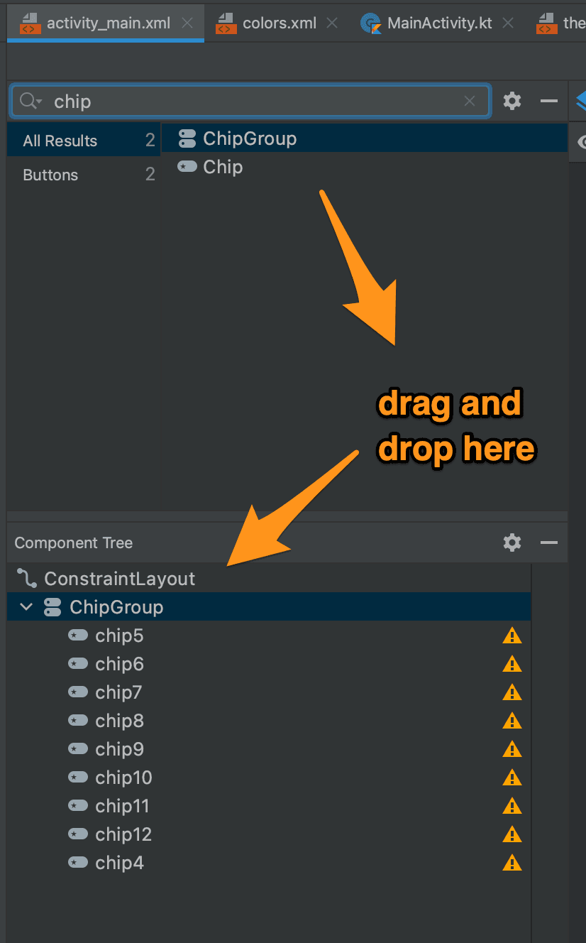 Android chipgroup add Android chipgroup add