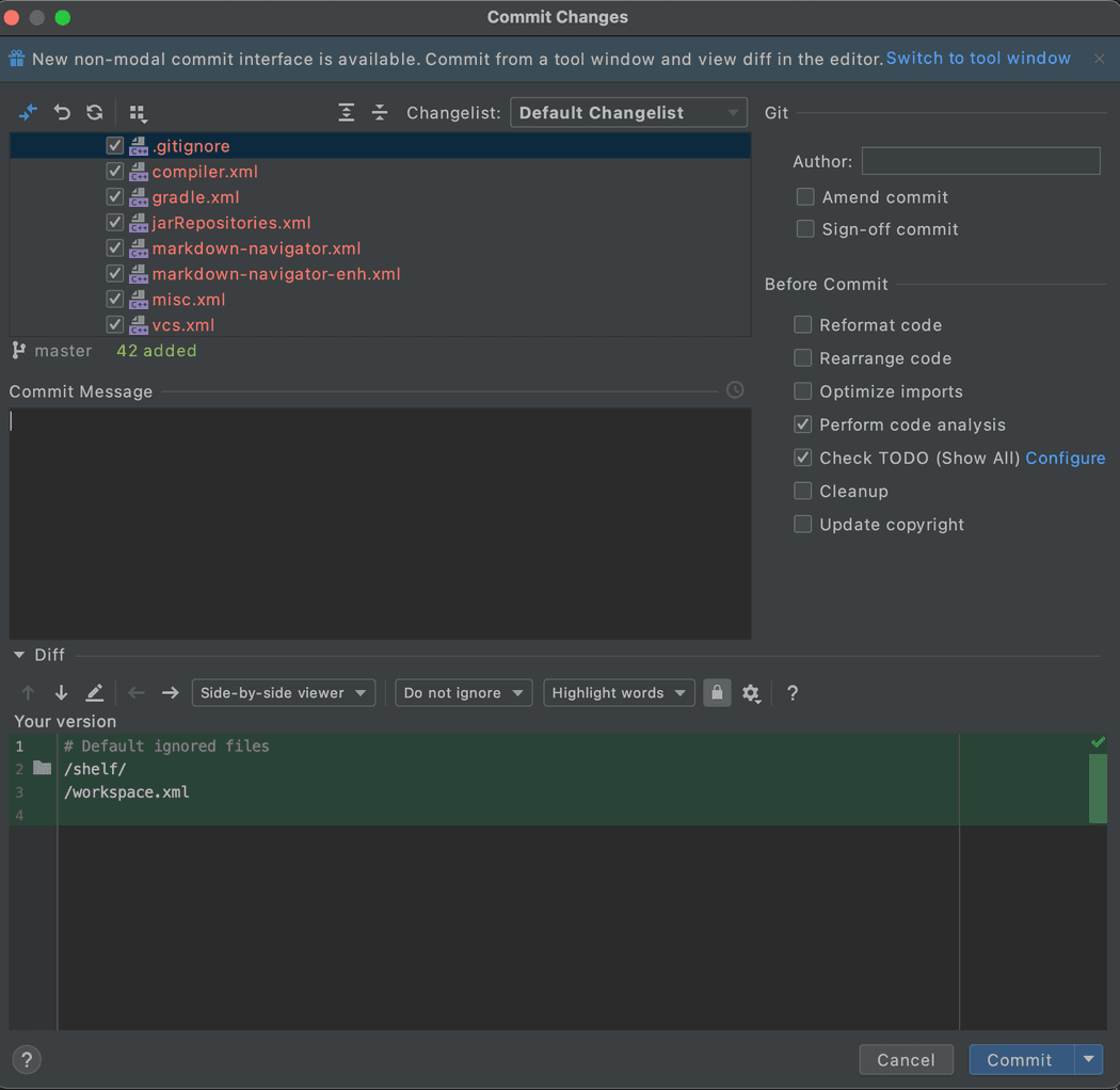 Android Studio commit list Android Studio commit list