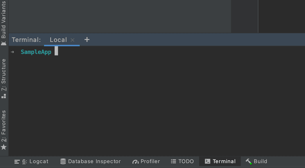 Android studio terminal Android studio terminal